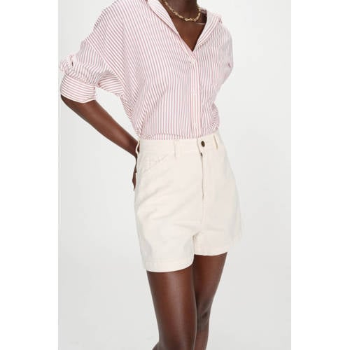 Grace & Mila high waist denim short crème afbeelding