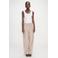Grace & Mila wide leg regular waist gestreepte casual broek bruin seersucker