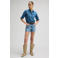 Lee denim straight high waist short medium blue denim