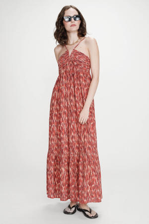 maxi jurk rood