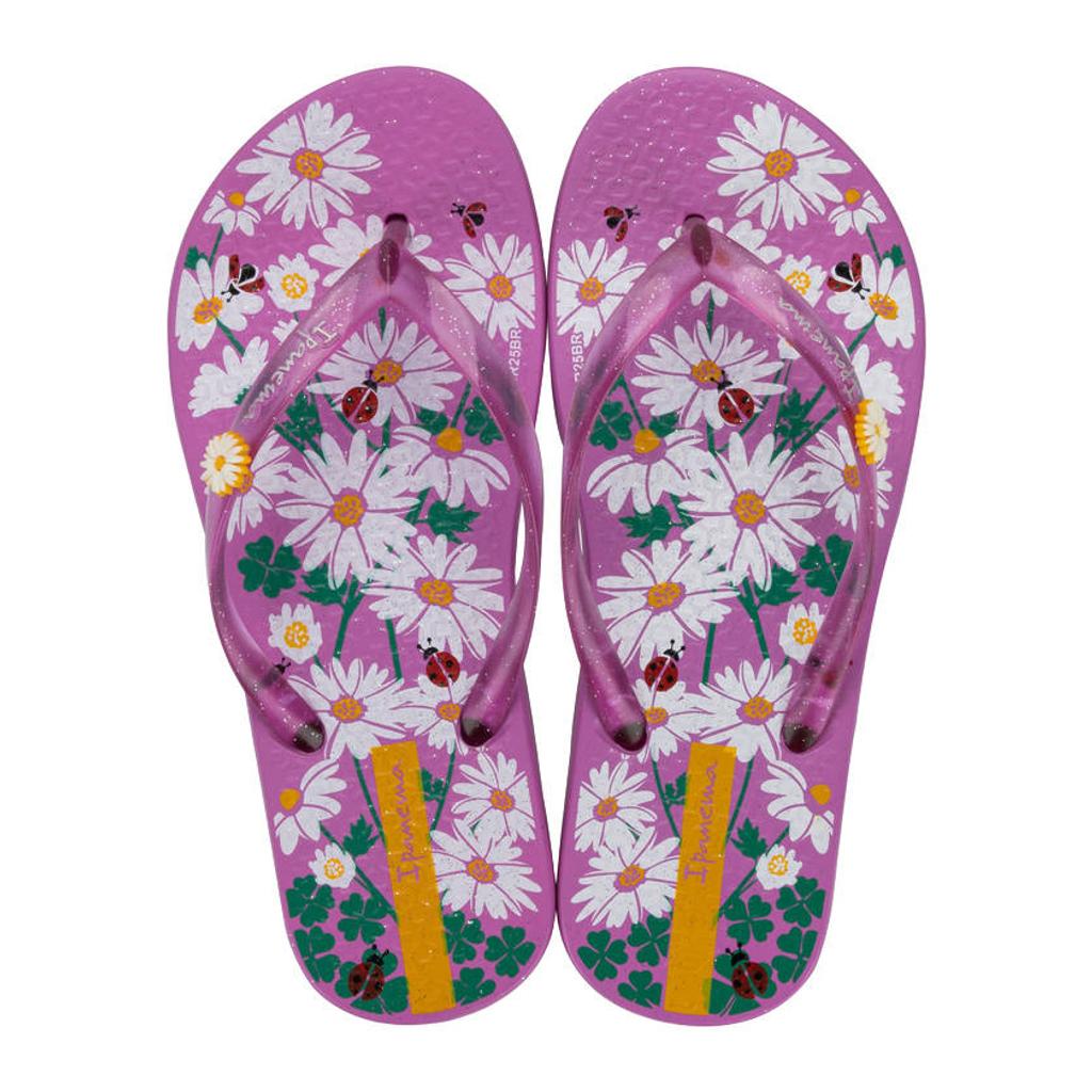 Paarse meisjes Ipanema teenslippers meerkleurig van rubber