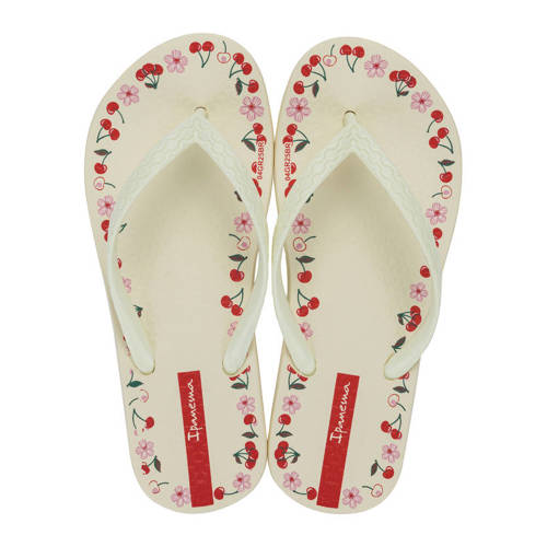 Ipanema teenslippers beige – Beige/rood/roze