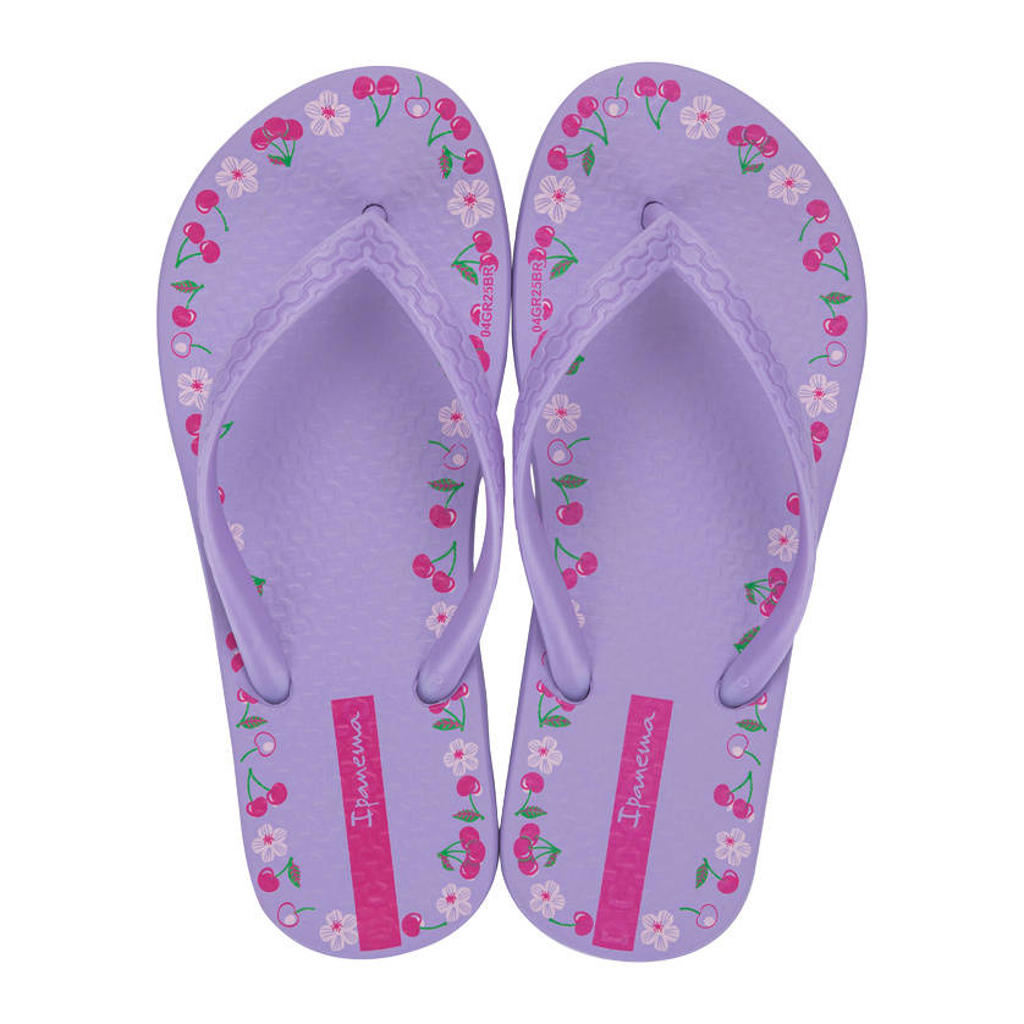 Paarse meisjes Ipanema teenslippers van polyester