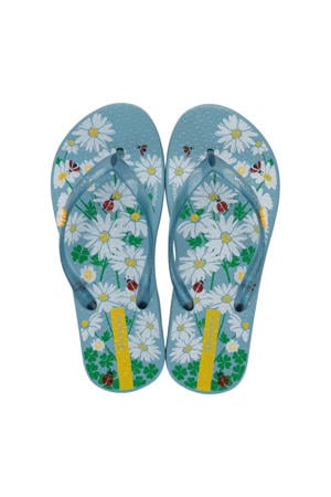 teenslippers blauw/meerkleurig