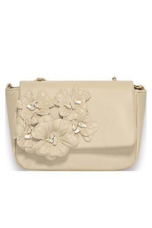 crossbody tas Flowers beige