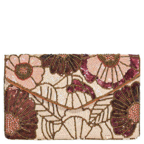 Bulaggi clutch Flowers donkerbruin afbeelding