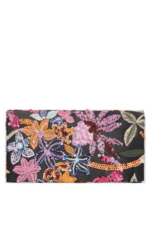 clutch Flower zwart