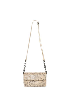 crossbody tas Snake crème