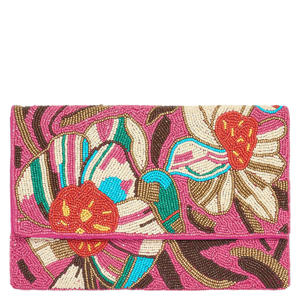 clutch Big Flower fuchsia
