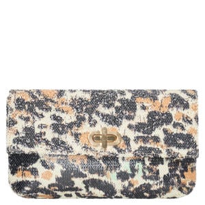 clutch Leopard crème