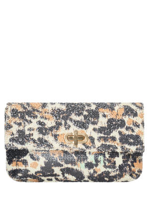 clutch Leopard crème