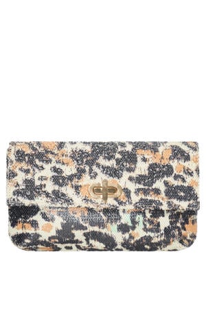 clutch Leopard crème