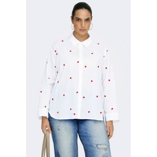 ONLY CARMAKOMA blouse met hartjes afbeelding
