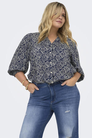 blouse met all over print