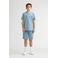 Petrol Industries regular sweatshort lichtblauw