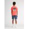 Petrol Industries T-shirt met backprint koraalrood