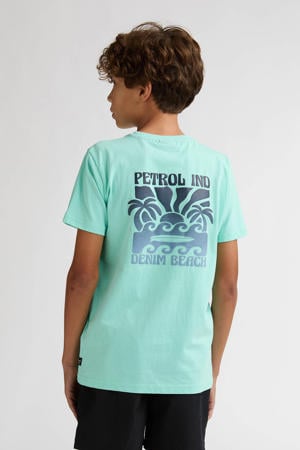 T-shirt met backprint mintgroen