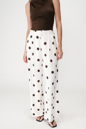 Dames Linnen Broek Wijde Pijp, Antraciet Dames Linnen Broek Wijde Pijp, Antraciet