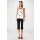 Grace & Mila top met linnen met stippen ecru