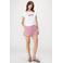 Grace & Mila regular waist geruite casual short rood