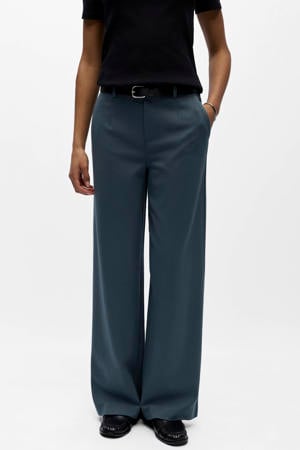 Wide leg regular waist pantalon