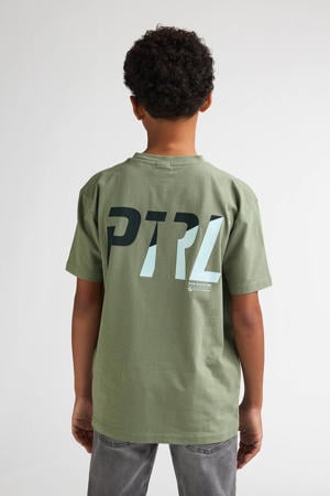 T-shirt met backprint groen