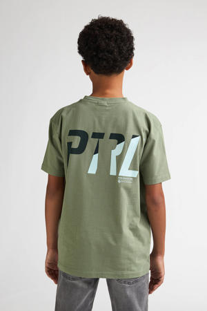 T-shirt met backprint groen