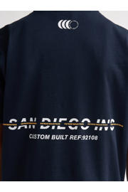 thumbnail: Petrol Industries T-shirt met backprint donkerblauw