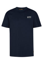 thumbnail: Donkerblauwe jongens Petrol Industries T-shirt van katoen met backprint, korte mouwen en ronde hals