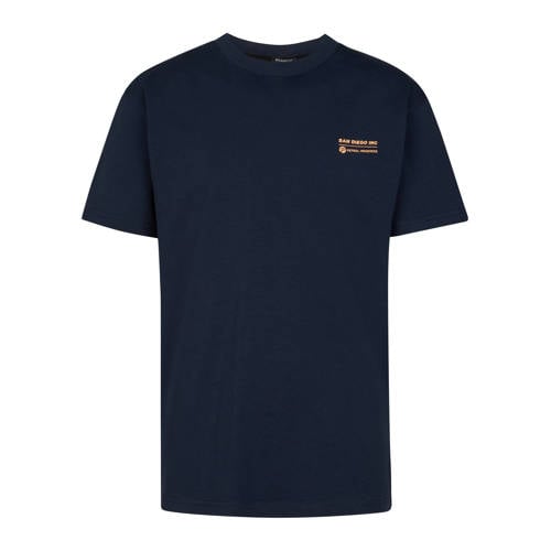 Petrol Industries T-shirt met backprint donkerblauw afbeelding