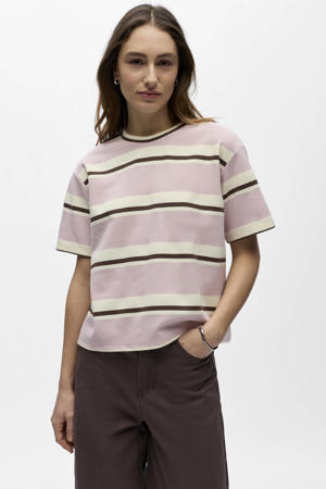 gestreepte top roze
