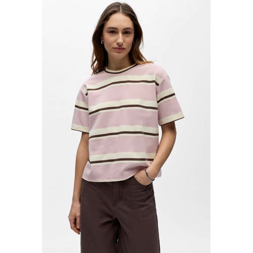 OBJECT gestreepte top roze afbeelding