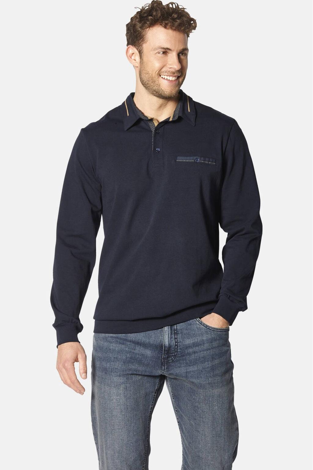 Babista regular fit polo Plus Size +FIT Collectie - donkerblauw