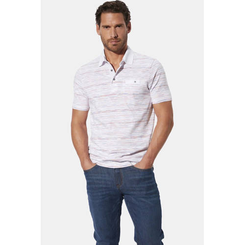 Babista regular gestreepte polo ORVENTO wit afbeelding