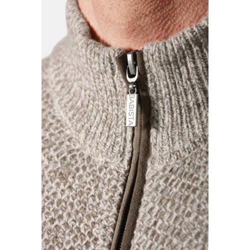 Babista vest met wol gebreid beige afbeelding