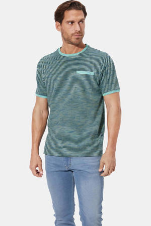 regular fit gestreept T-shirt +FIT Collectie - donkerblauw