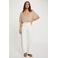 Morgan top met glitter warm taupe