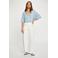 Morgan top met glitter lichtblauw