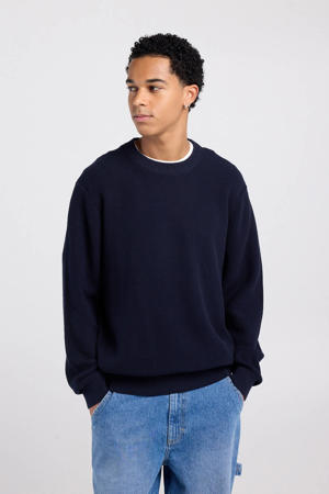 trui gebreid blauw