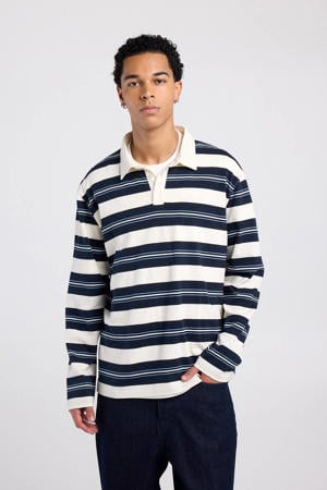 oversized gestreepte polo wit
