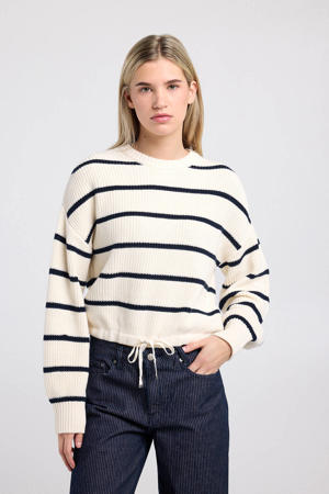 gestreepte sweater ecru