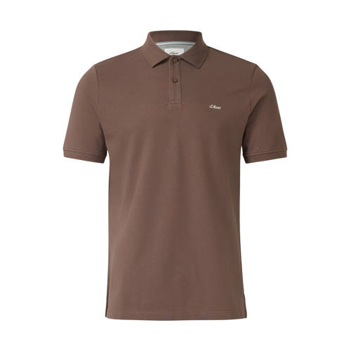 s.Oliver regular polo bruin afbeelding