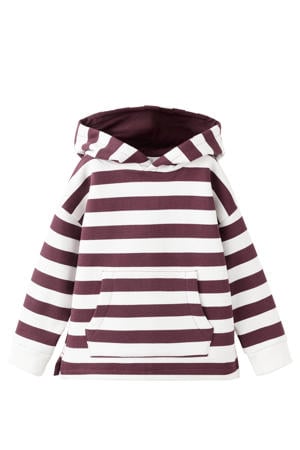 gestreepte hoodie donkerrood