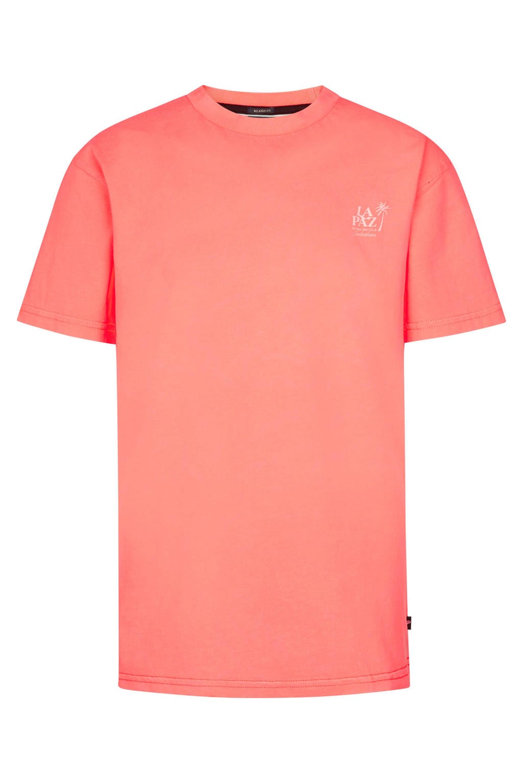 Oranje jongens Petrol Industries T-shirt van katoen met printopdruk, korte mouwen en ronde hals