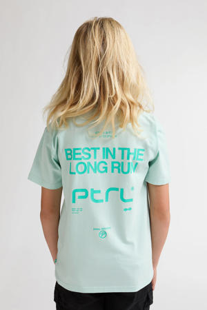 T-shirt met backprint mintgroen