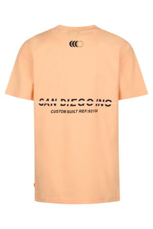 T-shirt met backprint oranje