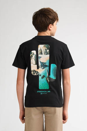T-shirt met backprint zwart