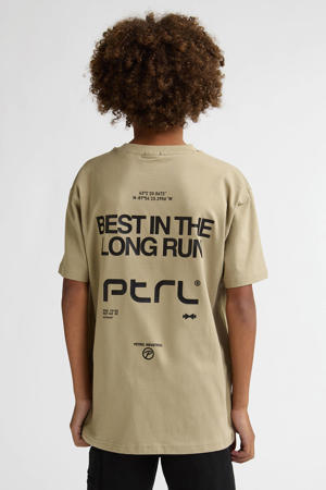 T-shirt met backprint zand