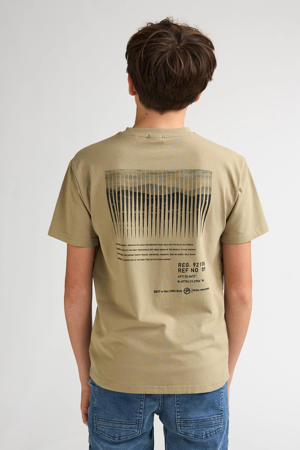 T-shirt met backprint zand