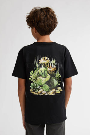T-shirt met backprint zwart
